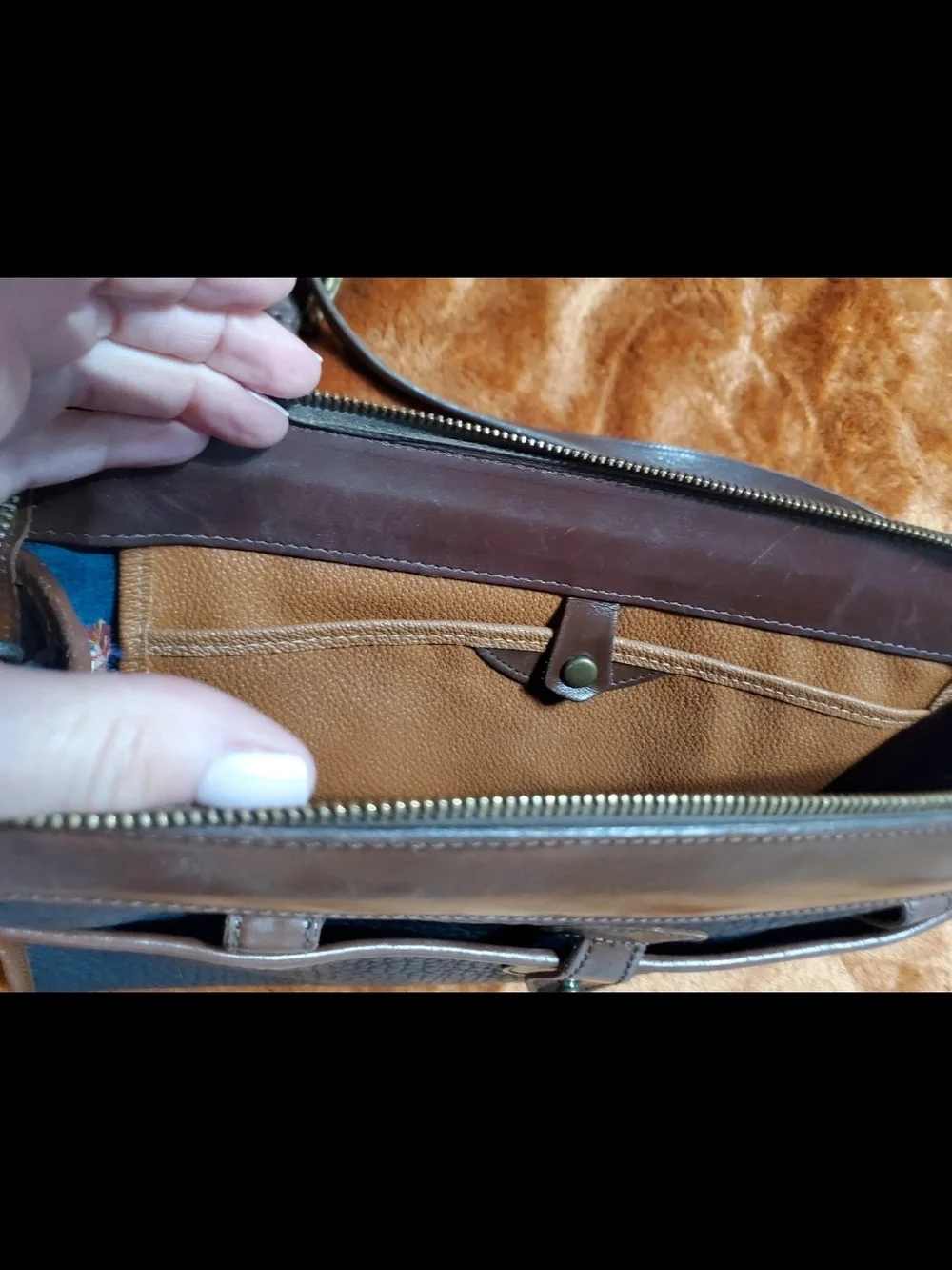 Dooney & Bourke Pebble Leather All Weather  Crossbody Bag in Black/Brown